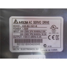 ASD-B2-1521-B Detla AC Sevor Drive 1phase 220V 1.5KW 8.3A New original