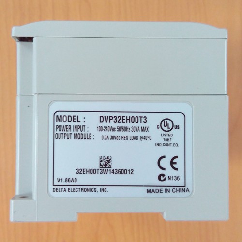 DVP32EH00T3 Delta EH2/EH3 Series PLC DI 16 DO 16 Transistor output 100-240VAC new in box