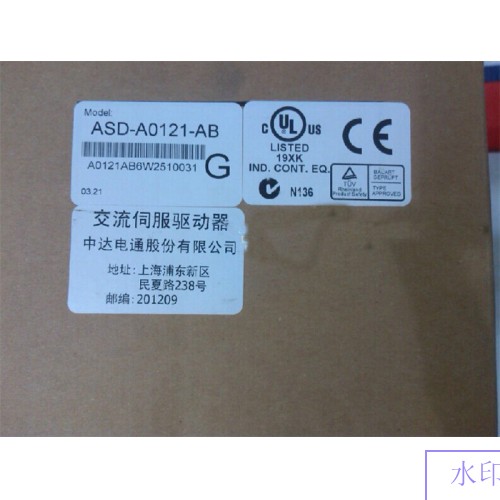ASD-A0121-AB Detla AC Sevor Drive 1phase 220V 100W 0.8A Encoder Resolution 2500ppr New