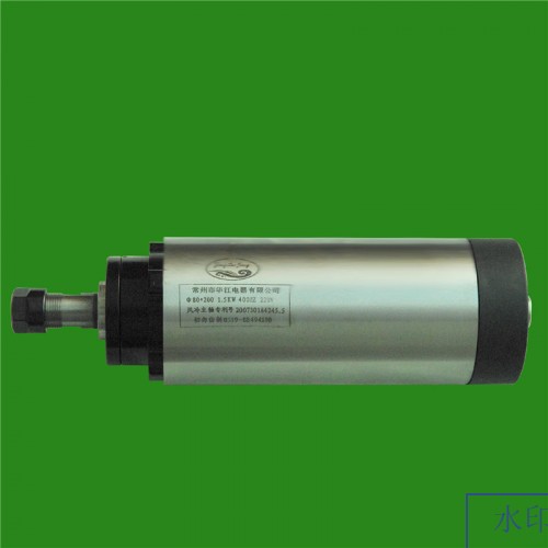 2HP 1.5KW 24000RPM ER16 Woodworking AC Spindle motor 4 bearings 80mm 220VAC 8A 400HZ air cooling CNC Router