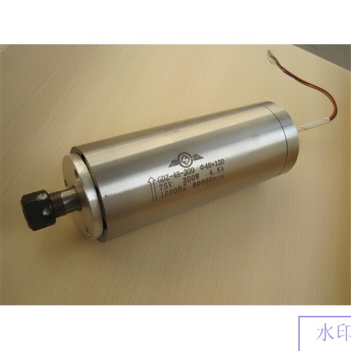 300w 0.3kw ER8 60000rpm Precision High Speed spindle motor water cooling 75VAC 4.5A 1000HZ GDZ48-300 CNC Router