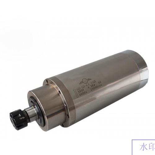 6HP 4.5kw 24000RPM ER25 water cooling Woodworking AC Spindle motor 125mm 4 bearings 380VAC 10A 400hz CNC Router