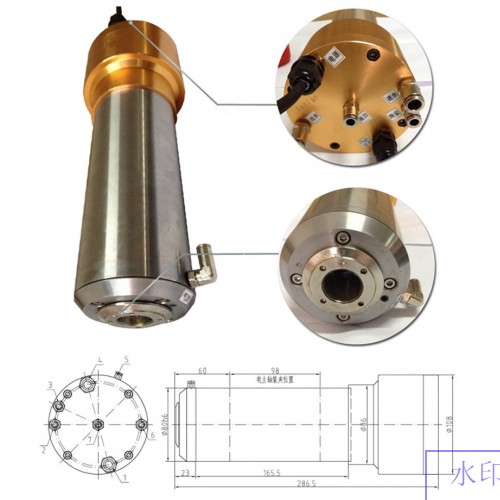 2HP 1.5kw 24000RPM ISO20 3 bearings Automatic Tool Changes ATC Spindles GDL80-20-24Z-1.5 220VAC CNC Router
