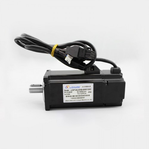 single phase 220V 400w 0.4KW 1.27N.m 3000rpm 60mm AC servo motor drive kit 2500ppr with 3m cable
